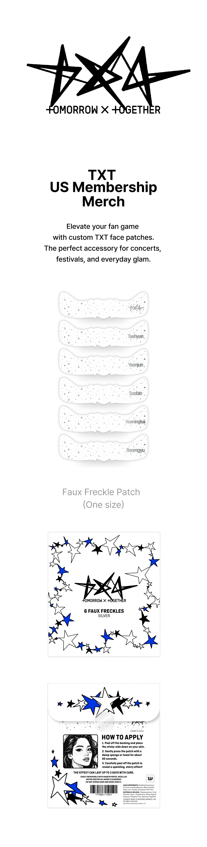 Custom Faux Freckles Face Patch 0 detail
