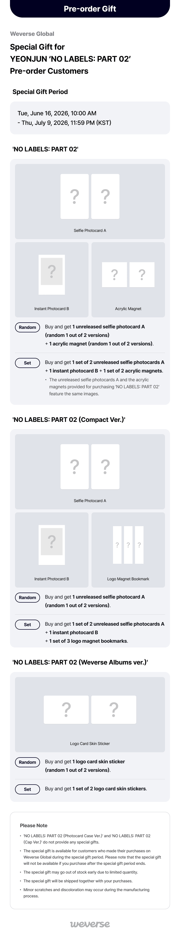 'NO LABELS: PART 02 (Compact Ver.)' (Random) 0 detail