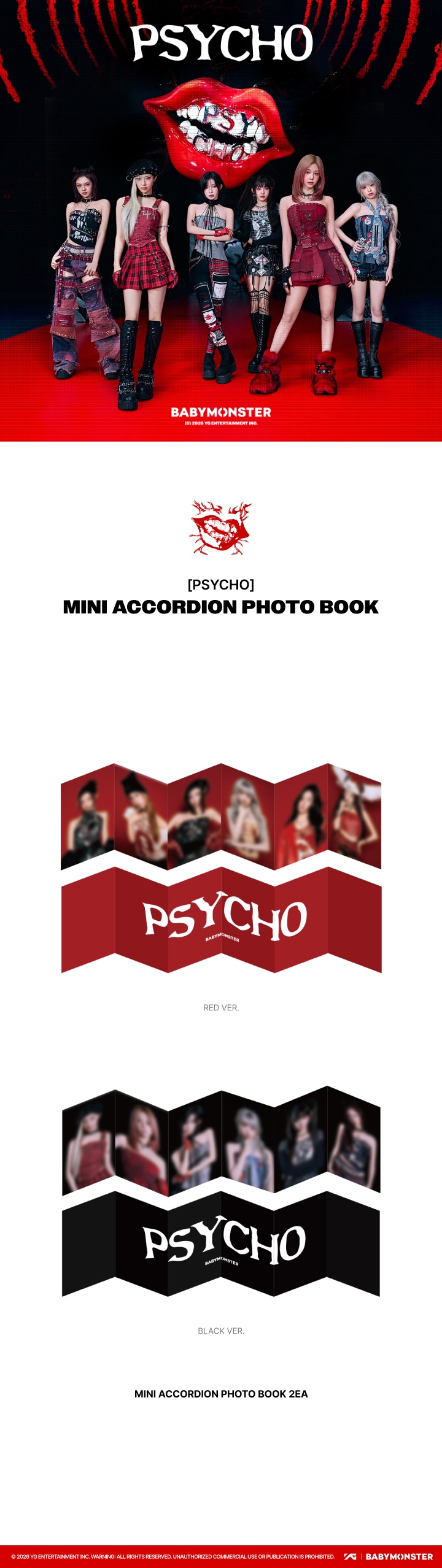 [PSYCHO] BABYMONSTER MINI ACCORDION PHOTO BOOK 1 detail