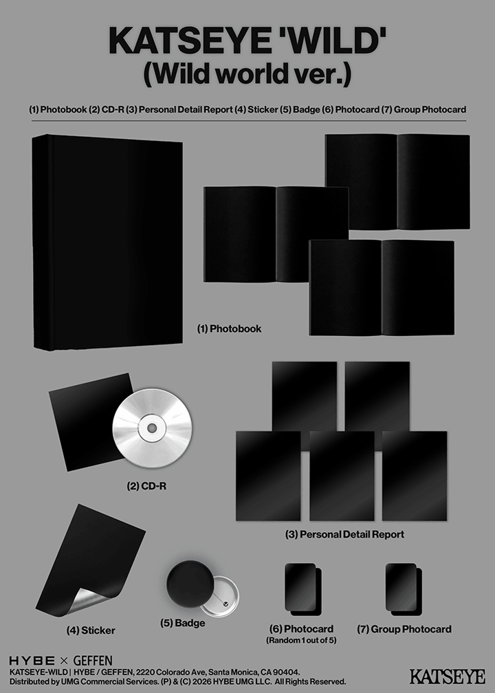 **KATSEYE 'WILD' (Random)** — authentic K-POP merch sold by BYIT KPOP, fast worldwide shipping PHOTOCARD PHOHOCARD MARKET PHOCA - 100% authentic KPOP Goods by **BYIT KPOP** (Lightstick, Album, Keyring, Photo Card, MD, Figure etc KPOP Merch) - Worldwide shipping, Safe and Fast delivery guaranteed (официальный лайтстик, фанлайт, кей-поп мерч) — authentic K-POP goods (официальный мерч) sold by BYIT KPOP, worldwide shipping (доставка по всему миру)