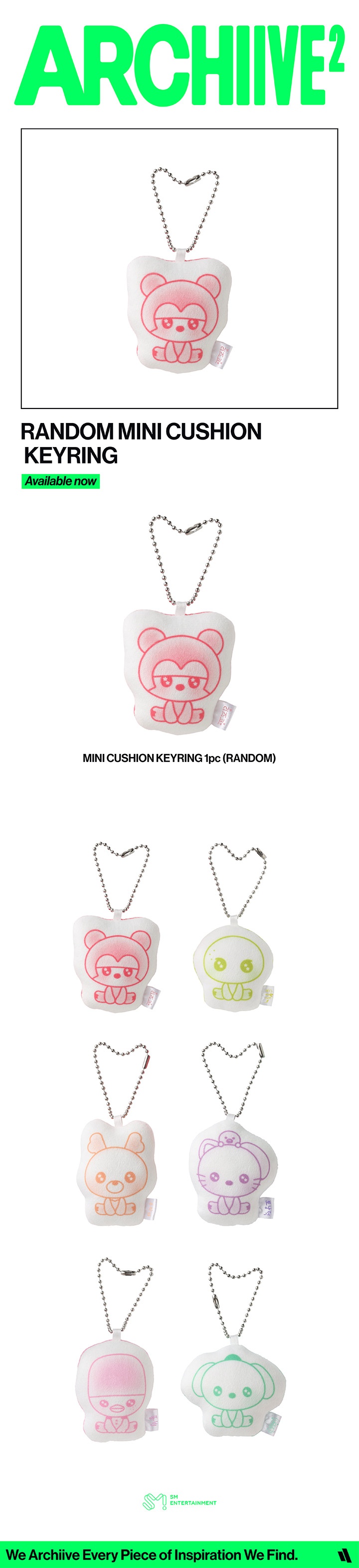 RANDOM MINI CUSHION KEYRING 1 detail