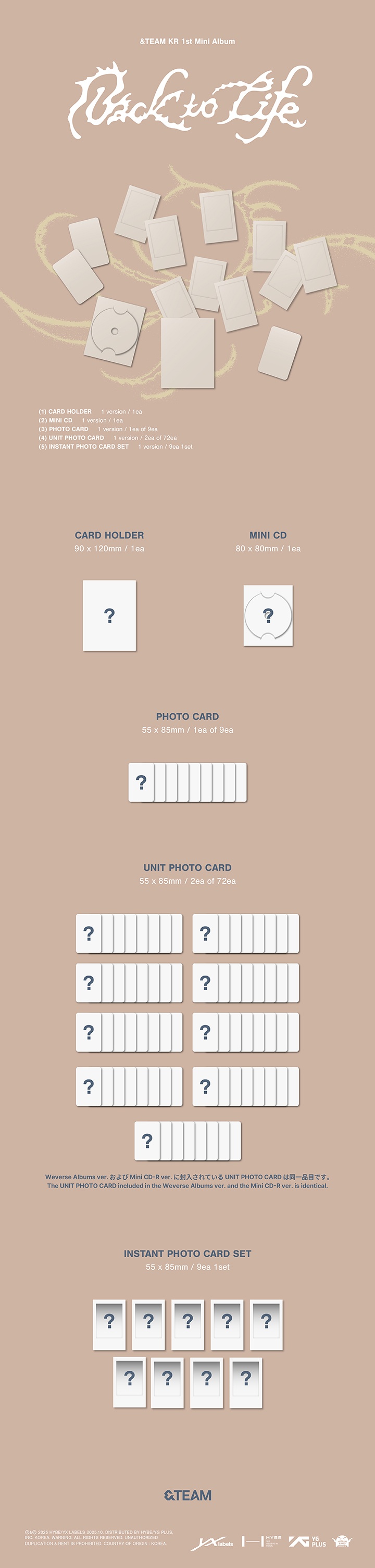 KR 1st Mini Album 'Back to Life 'Back to Life' Photocard Box (Mini CD-R ver.) 0 detail