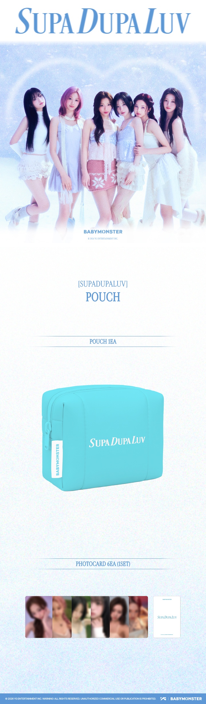 [SUPADUPALUV] BABYMONSTER POUCH 1 detail