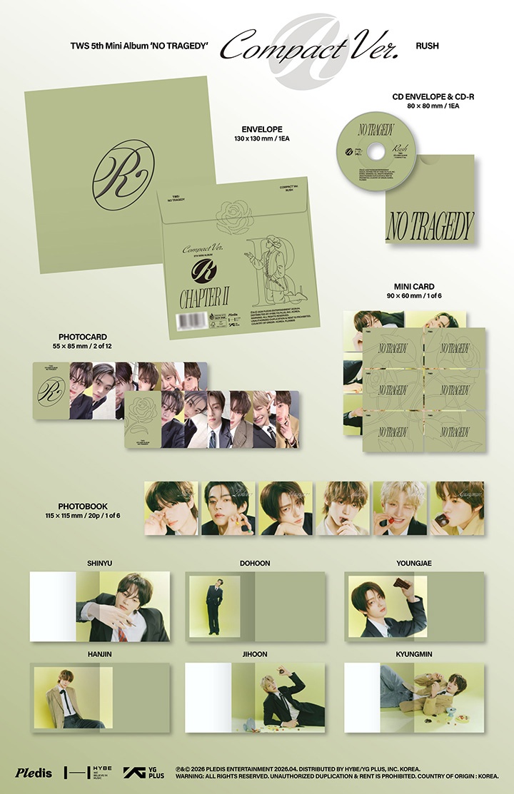5th Mini Album 'NO TRAGEDY' COMPACT Ver. (RUSH) (Set) 0 detail