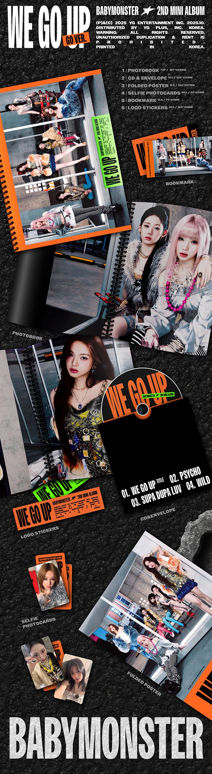 BABYMONSTER 2nd MINI ALBUM [WE GO UP] WE GO UP SET 2 detail