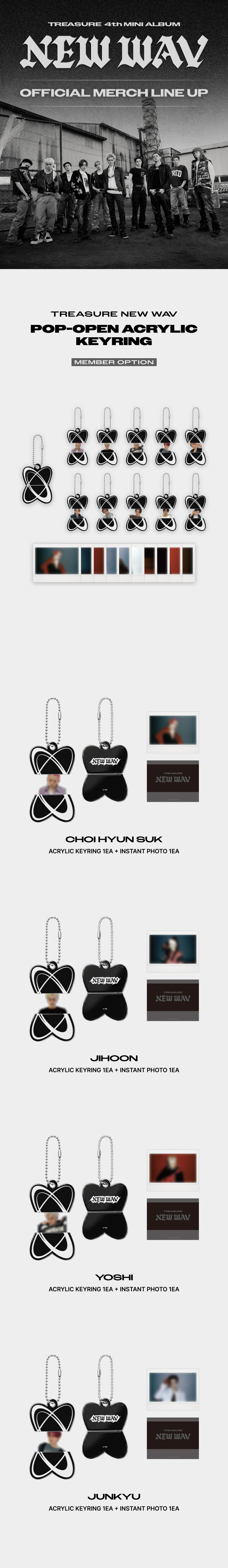 [NEWWAV] TREASURE POP-OPEN ACRYLIC KEYRING 1 detail