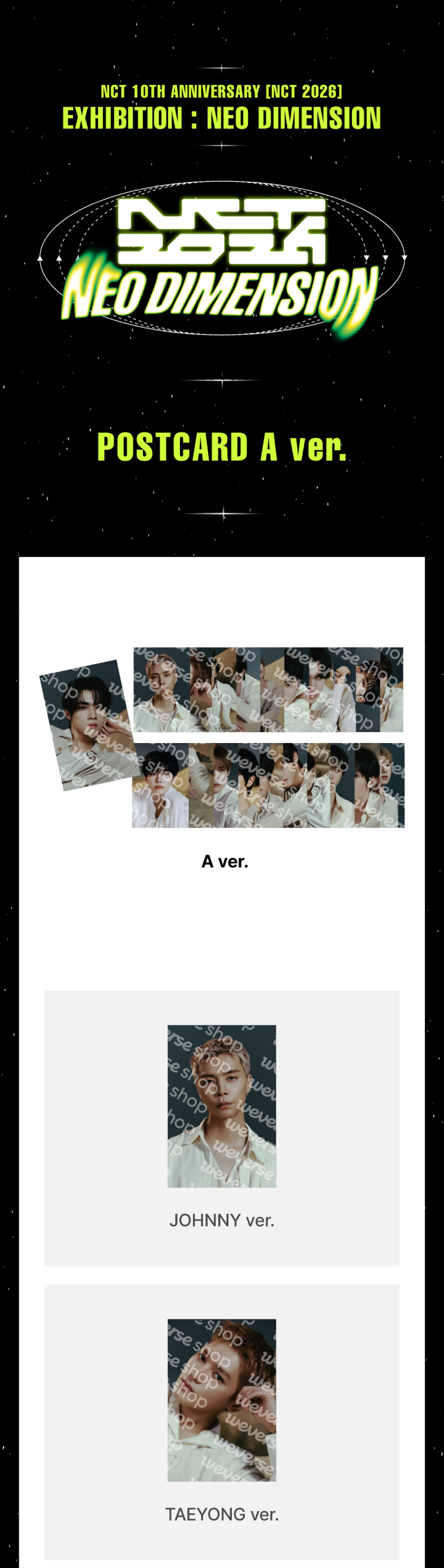 NCT 127 NEO DIMENSION Postcard (A Ver)