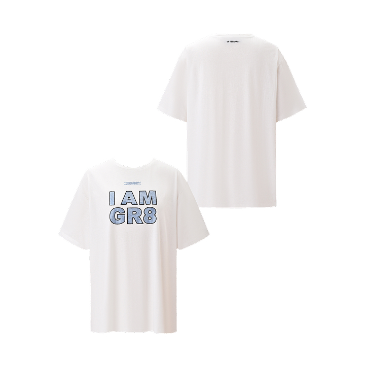 [LE SSERAFIM] MIMI WADE COLLABORATION T-SHIRT WITH BLUE LOGO (UNISEX)