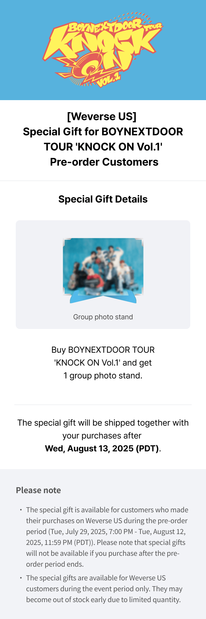BOYNEXTDOOR TOUR 'KNOCK ON Vol.1' 0 detail