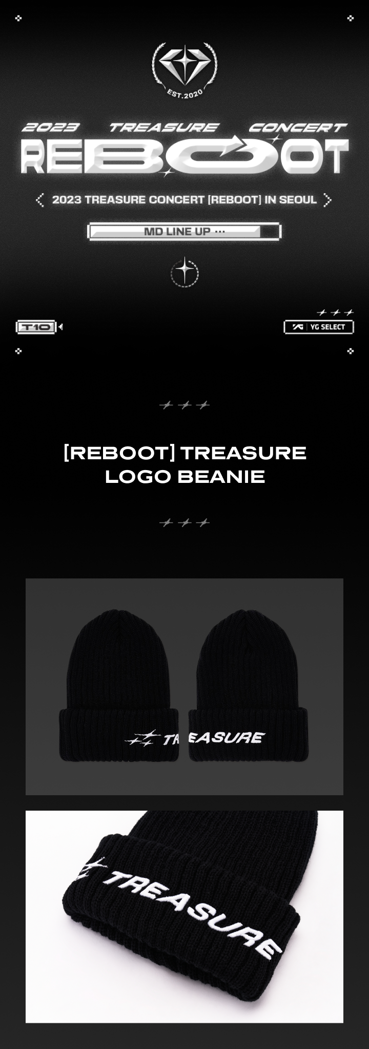 [REBOOT] TREASURE LOGO BEANIE 0 detail