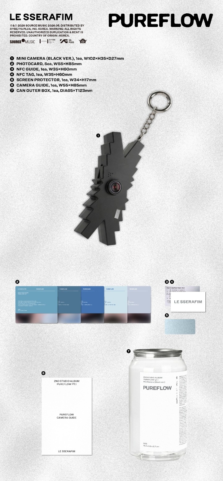 2nd Studio Album 'PUREFLOW' pt.1 Mini Camera (Black ver.) 0 detail